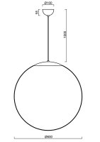 Závěsné svítidlo ISIS S5 PM-M 48W IP40 3K ON/OFF PMMA nerez OSMONT ISI60268