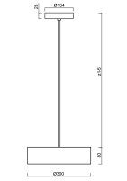 Závěsné LED svítidlo s plastovým stínidlem OSMONT KRUGER P1 FC 18W IP40 3K bílá