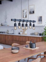 Závěsné svítidlo TOWNSHEND E27 černá 6X40W IP20 EGLO 44062