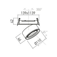 XARTE REC. SQ. 28W 220-240V AC 4000K CRI