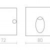 ELICA SQ zápustná česaný hliník 230V LED 3W IP54 3000K RENDL R12529