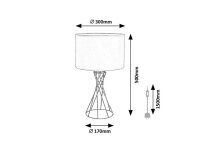 Stolní lampa NIVRA zlatá E27 1x MAX 40W IP20 RABALUX 74081