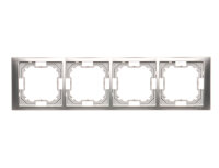 Rámeček 4-násobný Neos, stříbrná matná metalizované KONTAKT SIMON BMRC4/43
