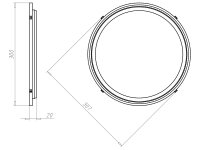 Přední kryt, HaloX 250, průměr 250 mm, do betonu KAISER 1283-06