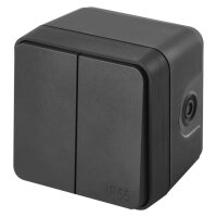 EMOS Cyklone přepínač dvojitý střídavý č. 6+6, IP55 EMOS D730423