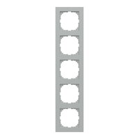 Rámeček Merten M-Pure, pětinásobný, aluminium, matný plast MEG4050-3660