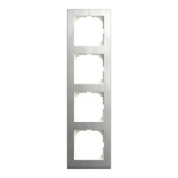 Rámeček Merten M-Pure Decor, čtyřnásobný, Stainless steel SCHNEIDER MEG4040-3646