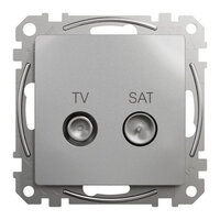 TV SAT zásuvka, Sedna D/E, průběžná 10dB, Aluminium SCHNEIDER SDD113478S