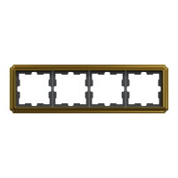 Rámeček Merten D-Antique kovový, čtyřnásobný, 24k Gold, kov MEG4040-4741