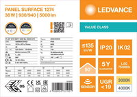 LED panel SURFACE SENSOR 1274 38W ML 93040 U19 LEDVANCE 4099854731921