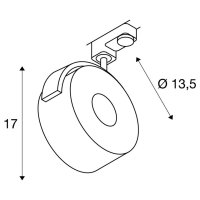 KALU lista bila LED 3000K SLV 152601