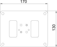 OBO ISSBP70110WA Podlahová deska pro ISS70110 170x130x3 bílý hliník Ocel