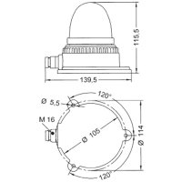 OVOLUX-optický modul PG9L, zelený,12-48 VDC SIRENA 30074