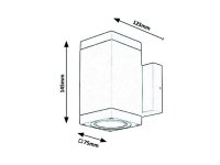 Buffalo GU10 1X 35W IP54 antracit RABALUX 7888