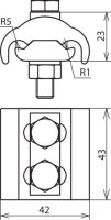 Paralelní svorka pocínovaná speciál Parallelverbinder Cu/gal Sn f. untersch.