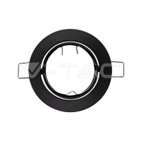 GU10 Fitting Round Movable Black