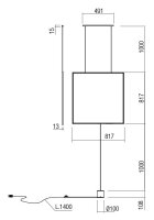 Stojací lampa SLICK SU/ LAMP SQ LED 37W 3000K SBK REDO 01-2136