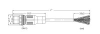 Kabel PROFIBUS Zástrčka M12B  přímá 5pól. Fialová WAGO 756-1103/060-050