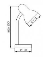 Kanlux 01912 LORA HR-DF5-W - Kancelářská stolní lampa