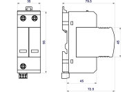 Svodič rázového přepětí HSA PV 400/2 M S HAKEL 27231