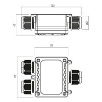 WATERPROOF CONNECTION BOX IP68 5x(0.5-1.