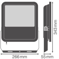 FLOODLIGHT AREA GEN 2 67W ML 830 A48X85 BK LEDVANCE 4099854427336