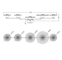 DECOR PLISSEE WALL 5 x E27 Dark Grey OSRAM 4058075851993