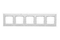 Rámeček 5-násobný Simon 54 Premium, IP20/IP44, bílá KONTAKT SIMON DR5/11