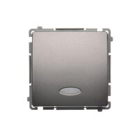 Přepínač křížový, s orientačním LED podsvětlením, řazení 7So, 10AX, 250V~, Inox