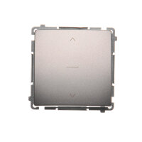 Třípólový žaluziový spínač 1-0-2, Inox KONTAKT SIMON BMZW1K.01/21