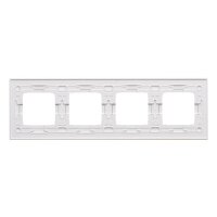 Rámeček 4 -násobný Simon 54 Nature, IP20/IP44, skleněný stříbrná perla DRN4/69