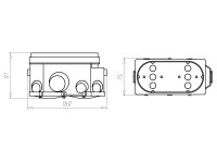 B1 Krabice pro elektroniku, d60mm, hl. 91mm, do betonu KAISER 1269-01