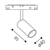 Lištové svítidlo MAGO III S, B 6W 3000K/3500K/4000K černá LED2 6095953