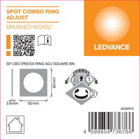 SPOT COMBO IP65/5X RING ADJUST IP65/5X RING ADJ SQUARE BN LEDVANCE 4099854736766