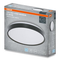 CEILING LUXO BLACK SENSOR ? 32 cm 18W 6500K IP20 BLACK OSRAM 4099854651229