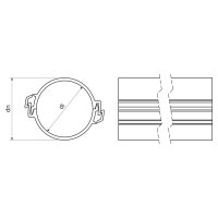 Chránička dělená HDPE bezhalogenová KOPOHALF pr. 110 mm, 450N/20cm, červená