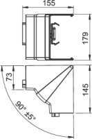 OBO GK-IH70170RW Vnitřní roh pro kanál Rapid 80 variabilní 70x170mm čistě bílá