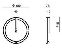 9325 - LIRA PLAF.30W NERO RAGG. IP65