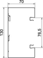 OBO GS-S70130RW Kanál pro přístroje Rapid 80 70x130x2000 čistě bílá Ocel