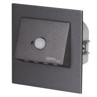 Světlo LED NAVI s čidlem pod omítku do KU krabice 230Vstř IP20 GRAFIT TEPLÁ BÍLÁ