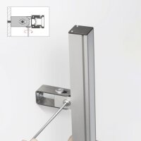 Polohovatelná úchytka KLUŚ HR-OPTI nerez 60mm /42121/ ALUMIA C28090N00