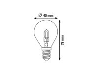 Eco-halogen E14 G45 42W 625Lm 3000K RABALUX 1795