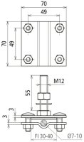 Uzemňovací svorka M12 f Rd 7-10/Fl30-40m