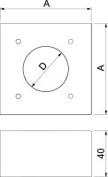 OBO KAD-8040 Rozbočný díl pro kanály PYROLINE Con 80x80x40 šedá