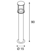 PHOTONIA stojací lampa A60 kulaté antracit čirý sklo SLV 232075