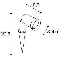 SYNA PLANT, svítidlo se zemním hrotem 3000 K IP65 36° 540 lm SLV 1007146