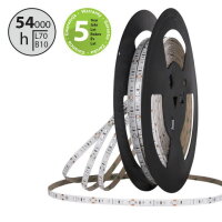 LED pásek SMD2835 červený, 120LED/m, 9,6W/m, DC 24V, 240lm/m, IP20, 8mm, 50m