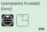 Hlavní/nouzový odpínač SALZER H220-41400-033N1 25A 0-1 4p do panelu černá