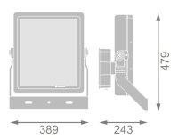 Reflektor LEDVANCE FLOODLIGHT HIGH MAST 500W LUMINAIRE HEAD 500W 730 ASYM 110X30