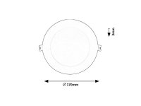 SHAUN2 LED 12W IP20 bílá 4000K 820lm RABALUX 71234